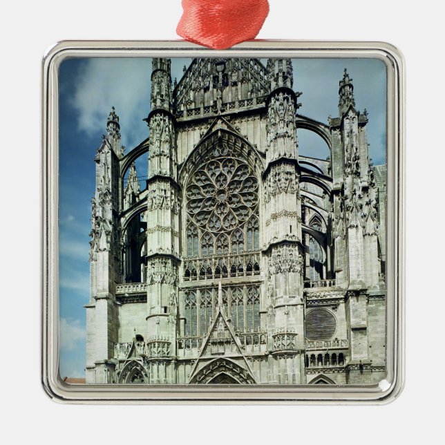 Yttre beskåda av den södra facaden julgransprydnad metall (Framsidan)