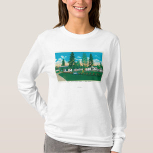 Yttre beskåda av det Auto lägret för grästräd Tee Shirt