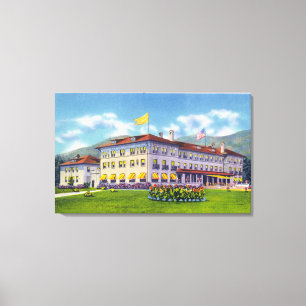 Yttre beskåda av det Fort William Henry hotellet Canvastryck