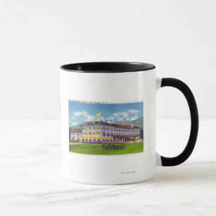 Yttre beskåda av det Fort William Henry hotellet Mugg