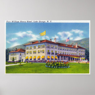 Yttre beskåda av det Fort William Henry hotellet Poster