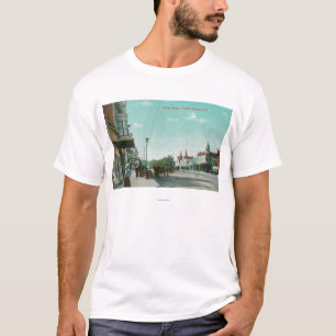 Yttre beskåda av det gammala beställnings- huset tee shirt