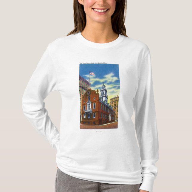 Yttre beskåda av det gammalt påstår huset tee shirt (Framsida)