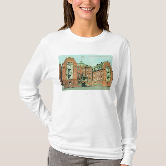 Yttre beskåda av det Hahnemann sjukhuset Tee Shirt (Framsida)