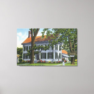 Yttre beskåda av det Harriet Beecher Stowe huset Canvastryck