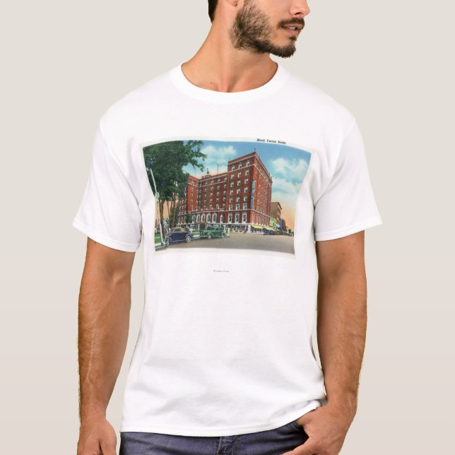 Yttre beskåda av det Mark Twain hotellet T-shirt (Framsida)