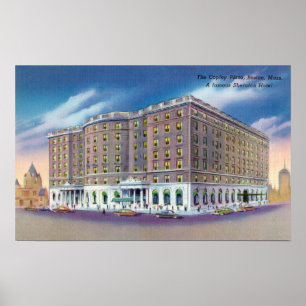 Yttre beskåda av det Sheraton hotellet i Copley Poster