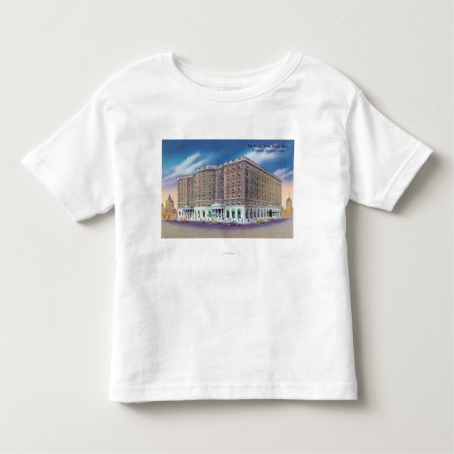 Yttre beskåda av det Sheraton hotellet i Copley Tee Shirt (Framsida)