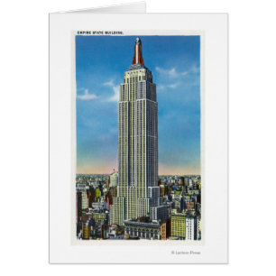 Yttre beskåda av empire state Bldg Hälsningskort