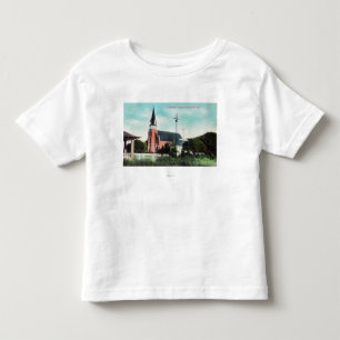 Yttre beskåda av en katolsk kyrka t-shirt