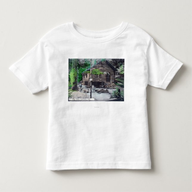 Yttre beskåda av en logga CabinCazadero, CA T Shirt (Framsida)