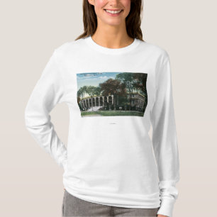 Yttre beskåda av facklig högskolagymnastiksal t shirt