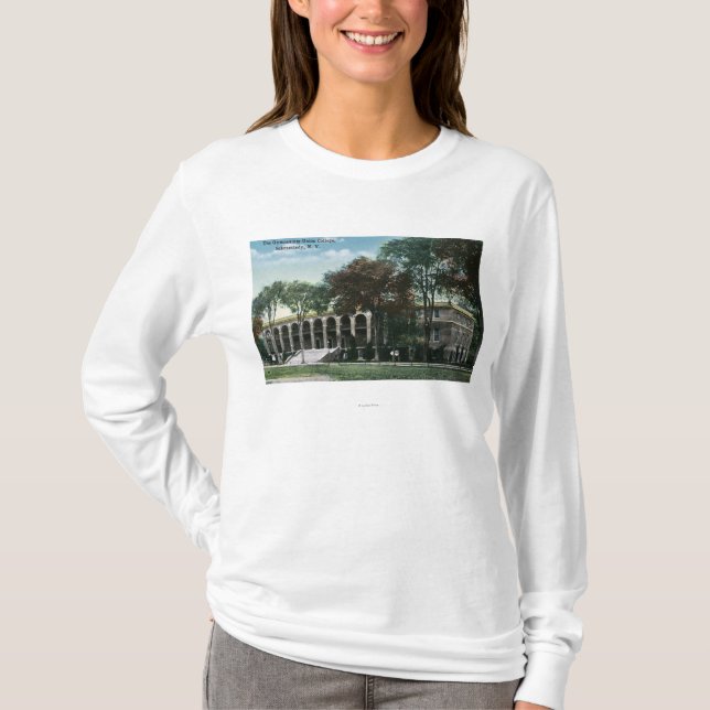 Yttre beskåda av facklig högskolagymnastiksal t shirt (Framsida)