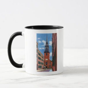 Yttre beskåda av gammal nordkyrka mugg