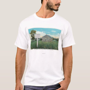 Yttre beskåda av gammalt pudrar tidskriften t-shirt