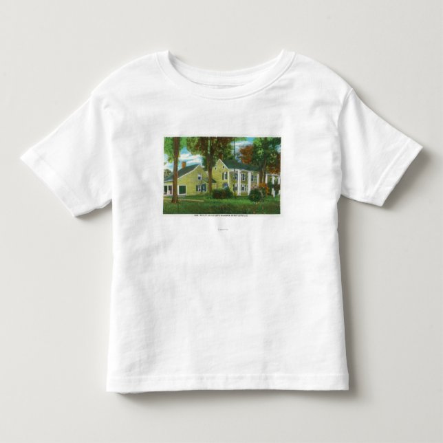 Yttre beskåda av herrgård för Gen Philip Schuylers T-shirt (Framsida)