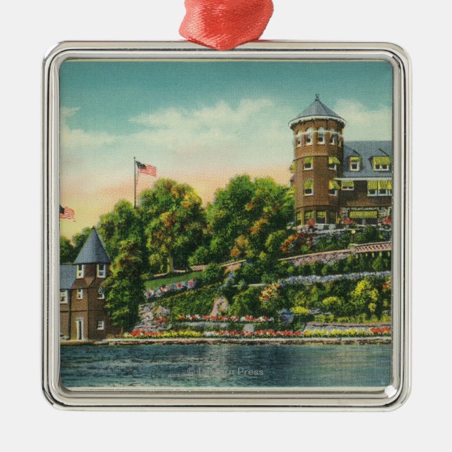 Yttre beskåda av Hopewell Hall Julgransprydnad Metall (Framsidan)