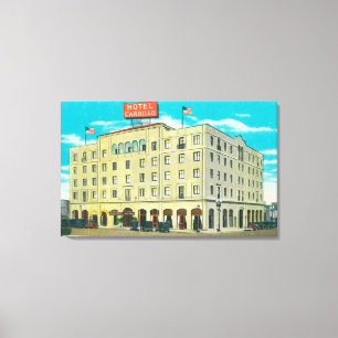 Yttre beskåda av hotellet Carrillo Canvastryck