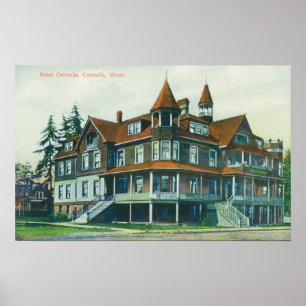 Yttre beskåda av hotellet Centralia Poster