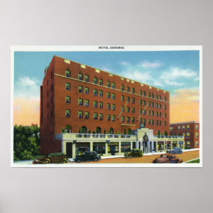 Yttre beskåda av hotellet Saranac Poster