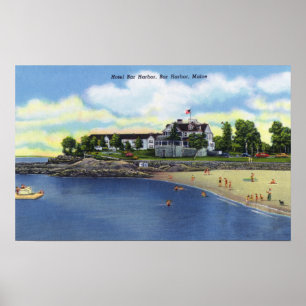 Yttre beskåda av hotellpubhamnen poster