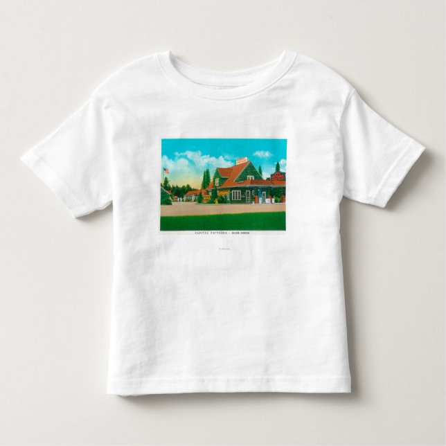Yttre beskåda av huvudstaden CottagesSalem, ELLER Tee Shirt (Framsida)