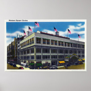 Yttre beskåda av Madison kvadrerar trädgården Poster