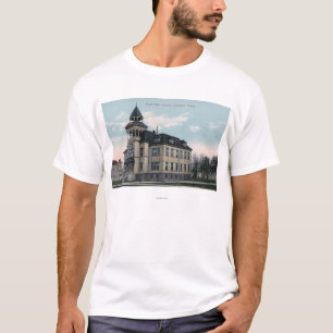 Yttre beskåda av östlig sida skolar Bldg T-shirt