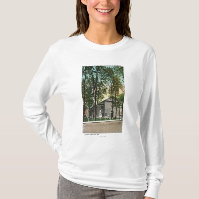Yttre beskåda av protestantholländarekyrka t shirt (Framsida)