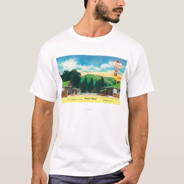Yttre beskåda av Rambien MotelLakehead, CA Tee Shirt (Framsida)