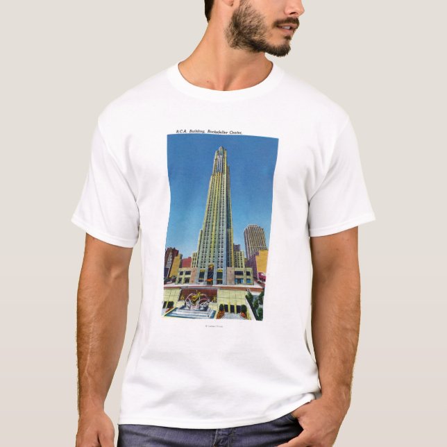 Yttre beskåda av RCA Bldg, Rockefeller centrerar T Shirt (Framsida)