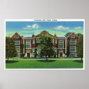 Yttre beskåda av Rockefeller Hall, Vassar Poster