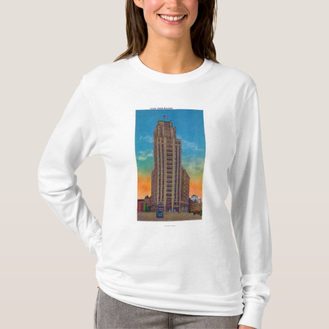Yttre beskåda av statlig tornbyggnad tee shirt (Framsida)