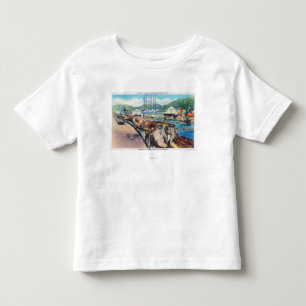 Yttre beskåda av Stillahavs- bråte Co, redwoodträd T-shirt