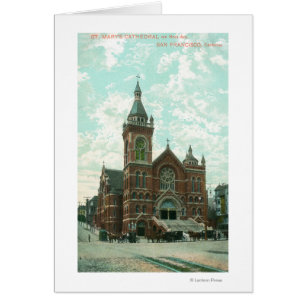 Yttre beskåda av Sts Mary domkyrka Hälsningskort