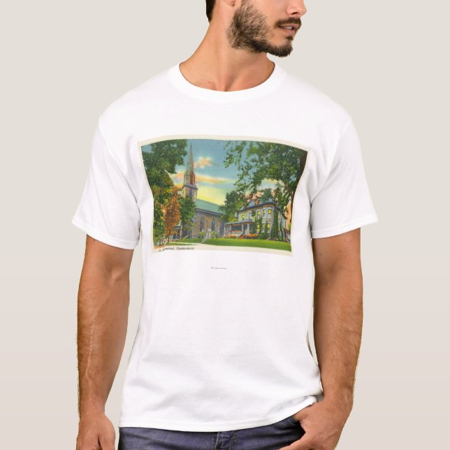 Yttre beskåda av Sts Mary domkyrka Tee Shirt (Framsida)
