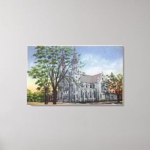 Yttre beskåda av Sts Mary kyrka Canvastryck