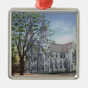 Yttre beskåda av Sts Mary kyrka Julgransprydnad Metall