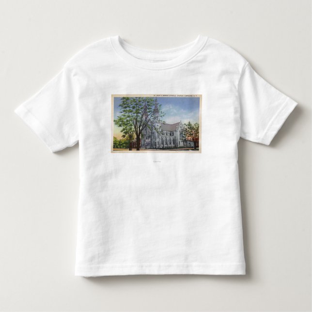 Yttre beskåda av Sts Mary kyrka T-shirt (Framsida)
