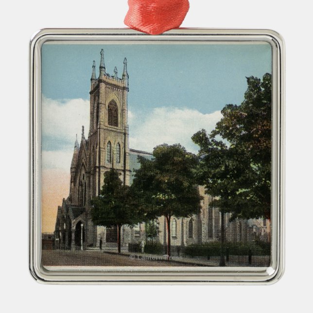 Yttre beskåda av Sts Paul kyrka Julgransprydnad Metall (Framsidan)