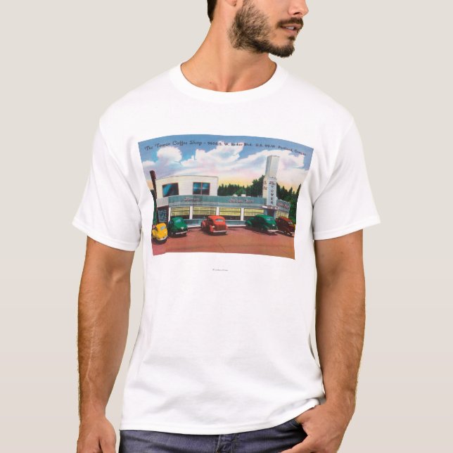 Yttre beskåda av torncoffee shop tee shirt (Framsida)