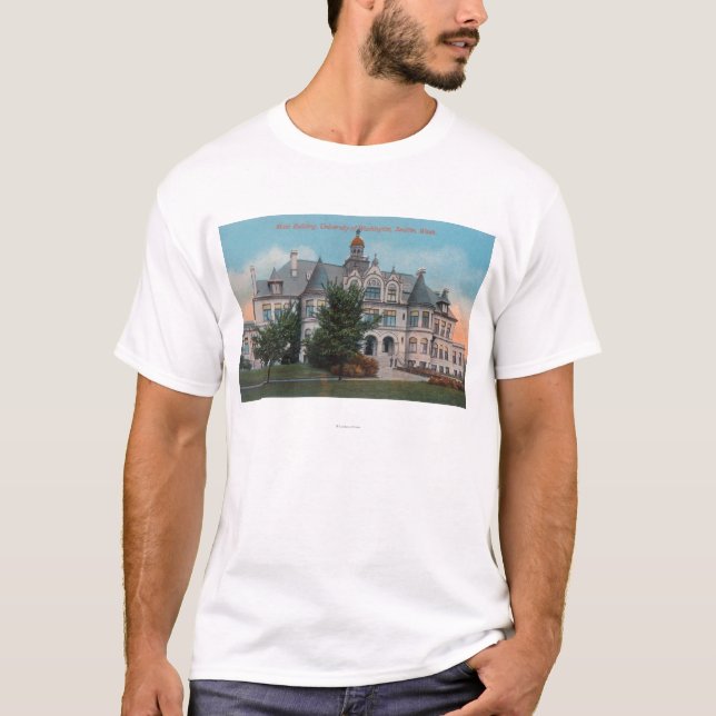 Yttre beskåda av universiteten av WA huvudsaklig T Shirt (Framsida)