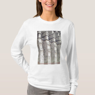 Yttre beskåda visningen stöden t shirt