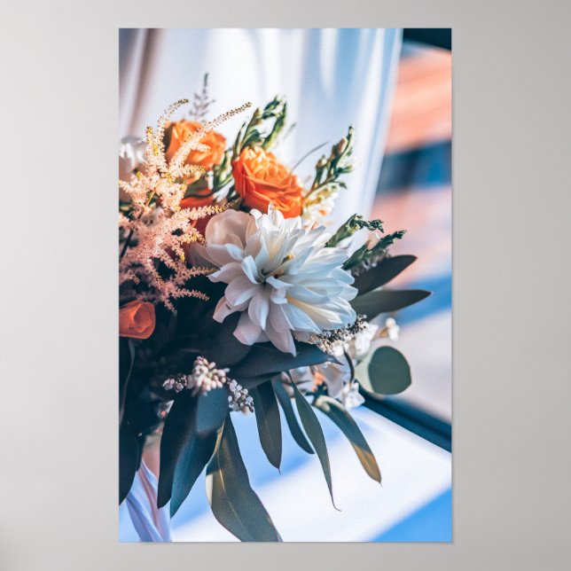 Yttre Blommar: Bröllop Bouquet i en trädgård Poster (Framsidan)
