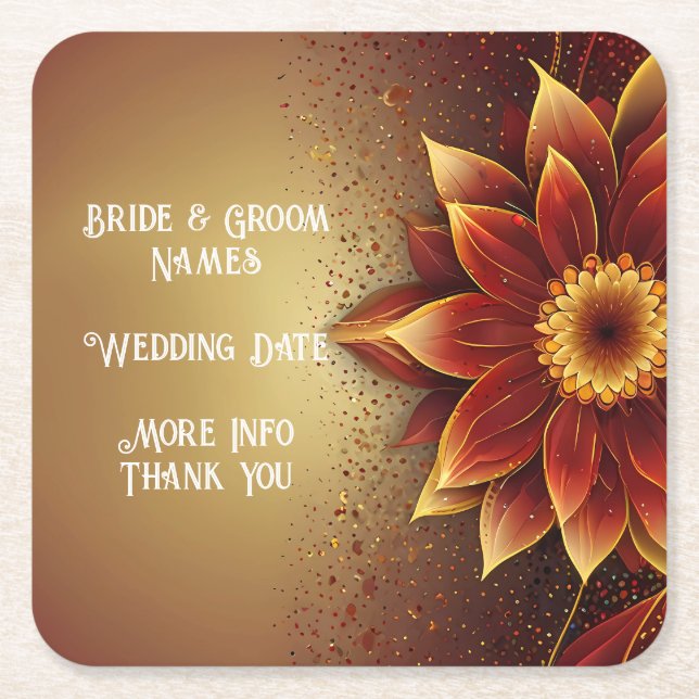 Yttre bloom: Ett timofritt Firande i Kärlek Underlägg Papper Kvadrat (Framsidan)