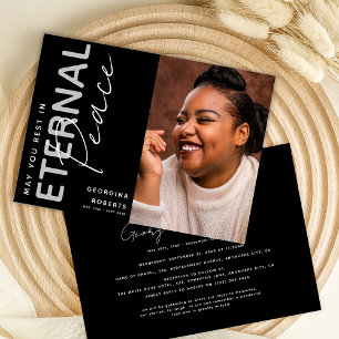 Yttre fredens begravnings- eller minnesgudstjänst inbjudningar