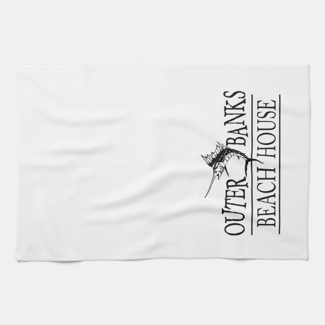 Yttre handduk för bankerstrandhuskök kökshandduk (Horisontell)