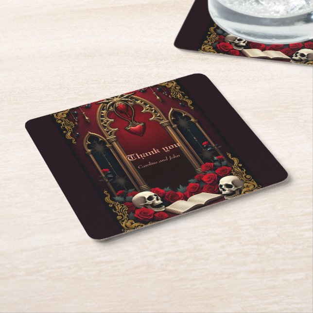 Yttre kärlek i mörkret underlägg papper kvadrat (Vinklad)