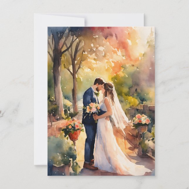 Yttre Kärlek: inbjudan till Elegant bröllop (Framsida)