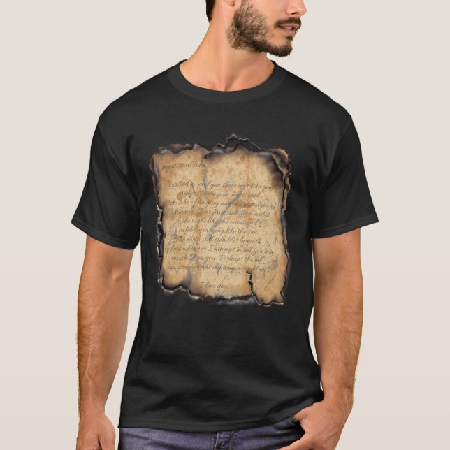 Yttre Kärlek: Vintage-inspirerad romsk Brev T Shirt (Framsida)